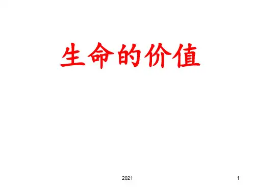 生命的价值PPT课件