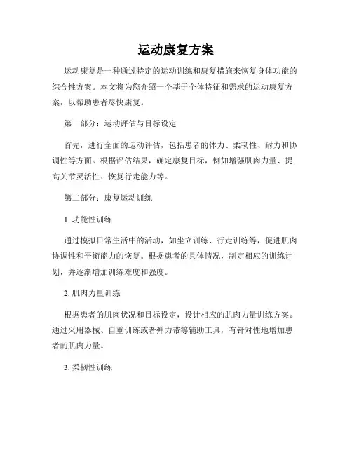 运动康复方案