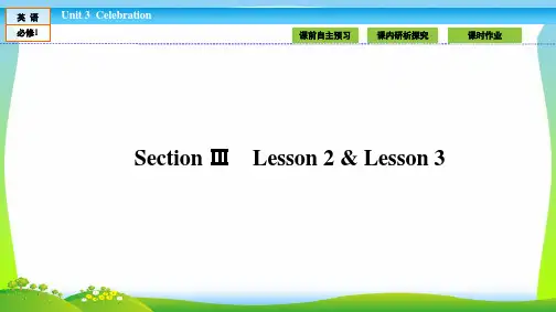 【最新】高中(北师大版)英语必修1课件：Unit 3 Celebration3.3.ppt