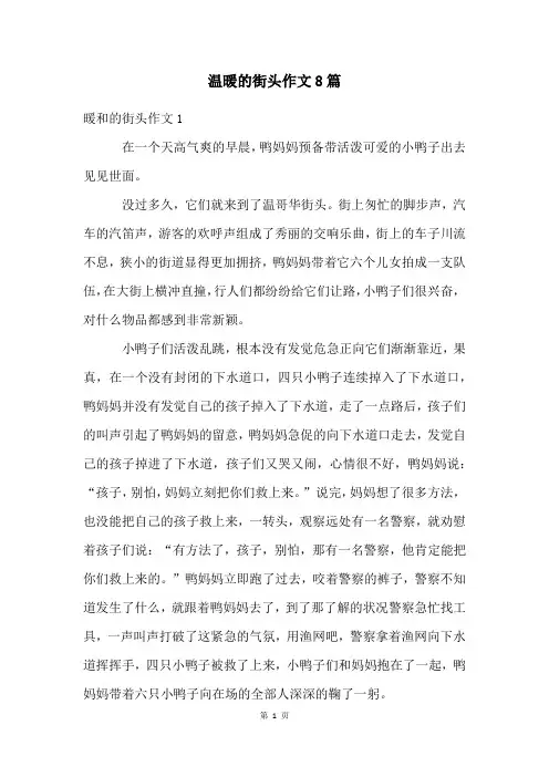 温暖的街头作文8篇