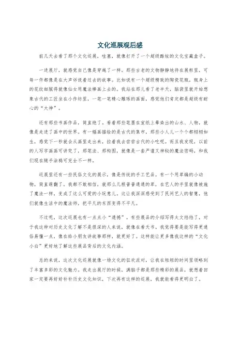 文化巡展观后感