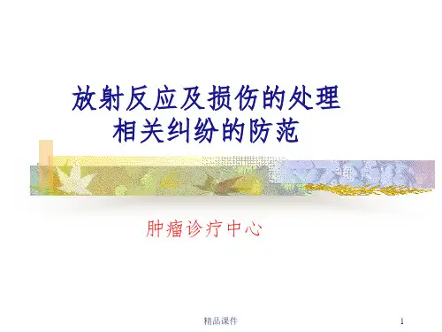 放射反应和损伤及其处理原则ppt课件