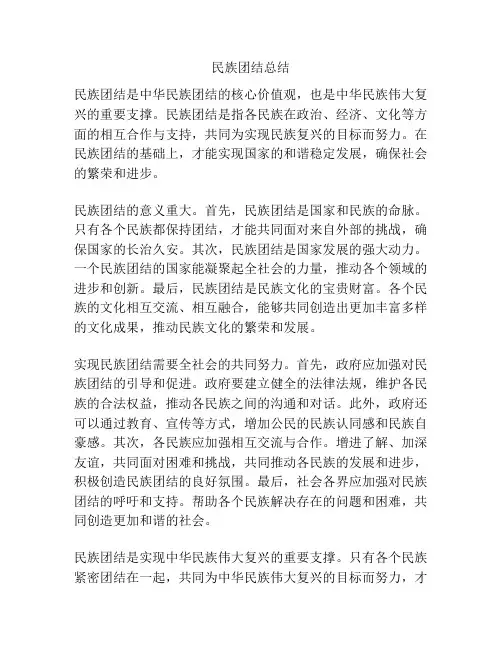 民族团结总结