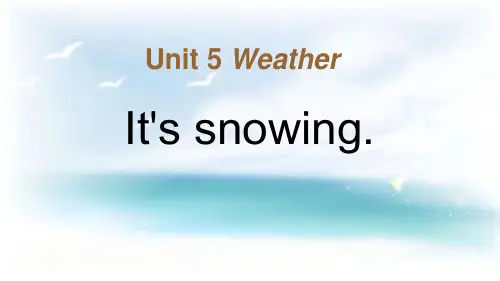 鲁科版四年级英语上册It's snowingWeather 课件