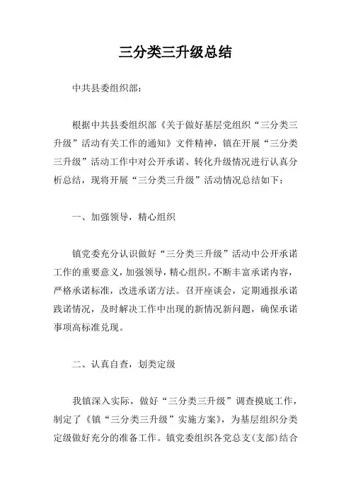 三分类三升级总结