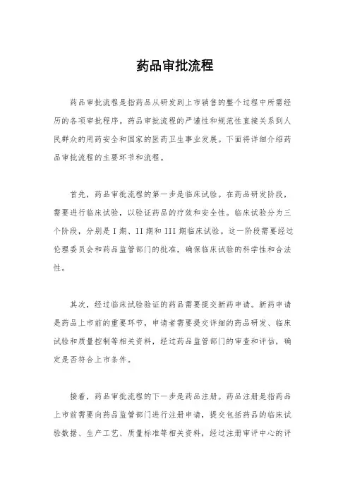 药品审批流程