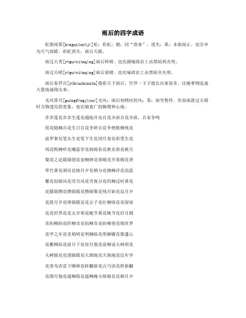 雨后的四字成语