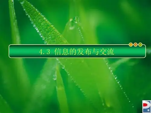 4.3信息的发布与交流和发布信息的道德规范