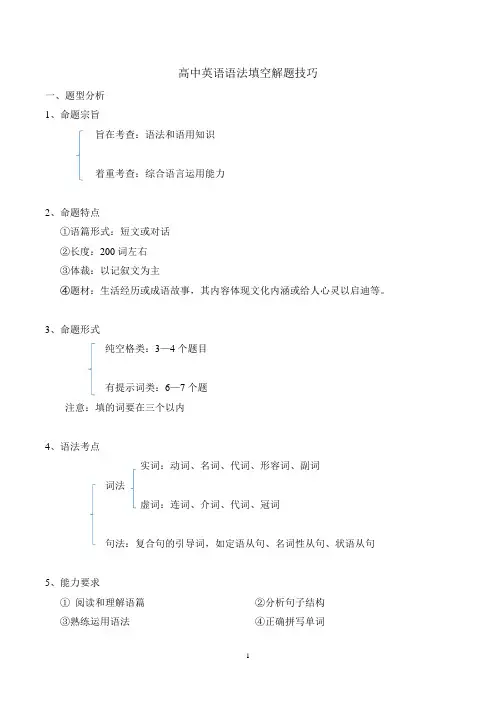 语法填空有提示词解题技巧学案