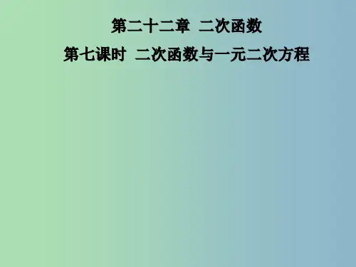 九年级数学上册 22.2 用函数观点看一元二次方程课件 (新版)新人教版