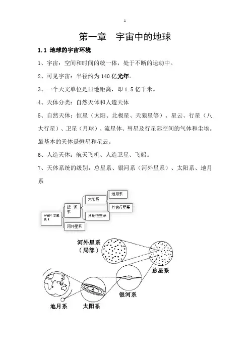地理第一章知识点