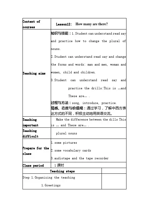 LessonHowmanyarethere教案
