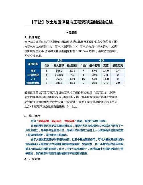 【干货】软土地区深基坑工程变形控制经验总结
