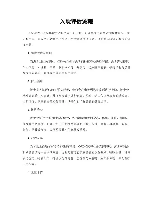入院评估流程