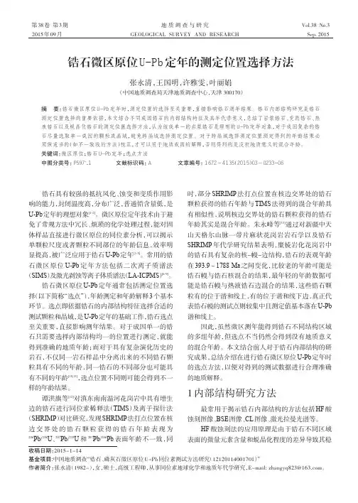 锆石微区原位U-Pb定年的测定位置选择方法