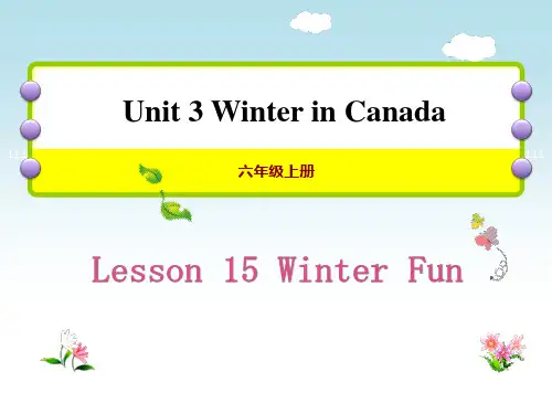 冀教版六年级英语上册 (Winter Fun)Winter in Canada 教学课件