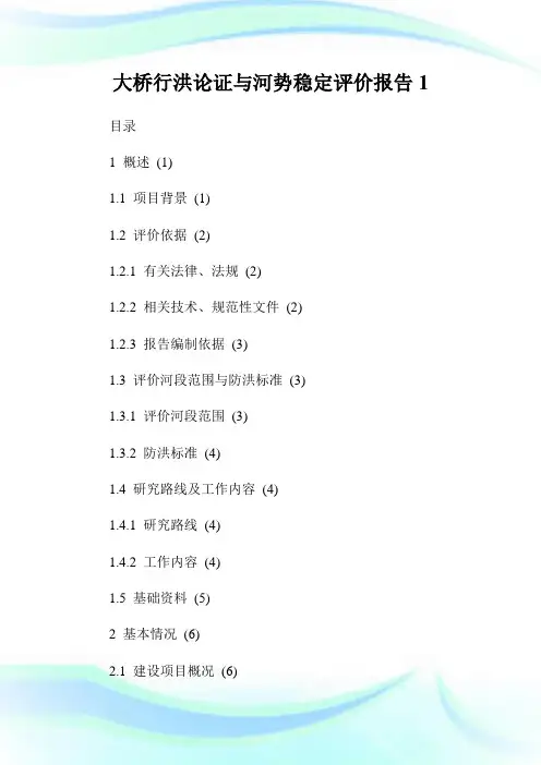 大桥行洪论证与河势稳定评价报告.doc
