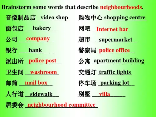 英语：Unit 4 《My Neighbourhood(PPT)4-3.》Lesson 29课件(1)(冀教版八年级上)