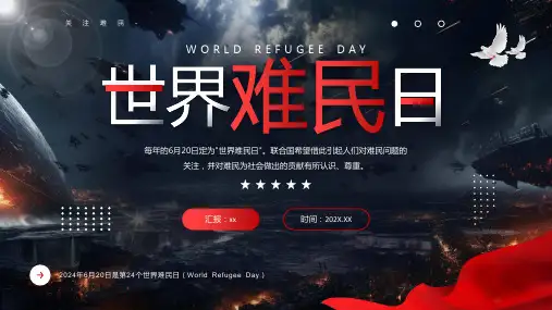学习2024年中小学世界难民日活动班会PPT课件