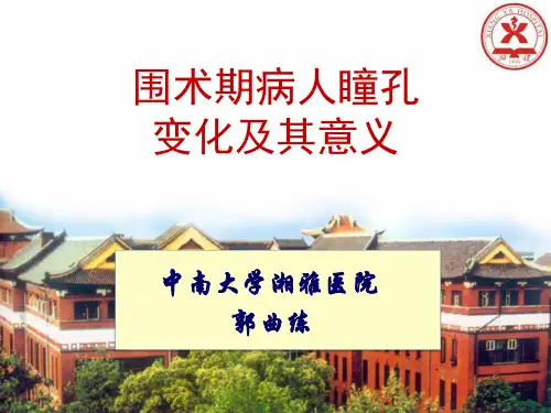 郭曲练—围术期病人瞳孔变化及意义