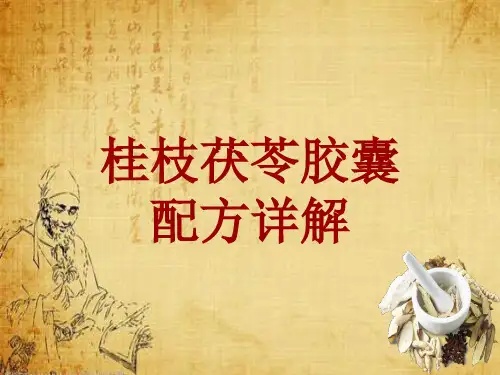 中成药配方详解：桂枝茯苓胶囊