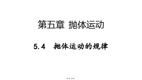 人教版高中物理《抛体运动》优秀PPT