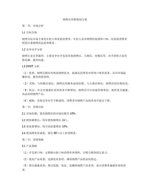 烧烤店营销策划方案