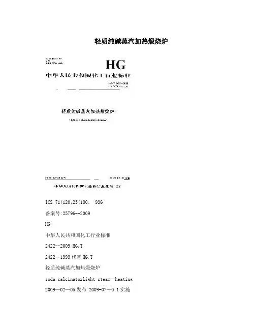 轻质纯碱蒸汽加热煅烧炉