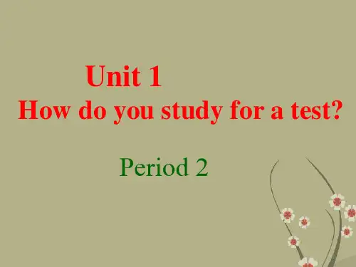 九级英语全册《Unit 1 How do you study for a test Period 2》课件 人教新目标版