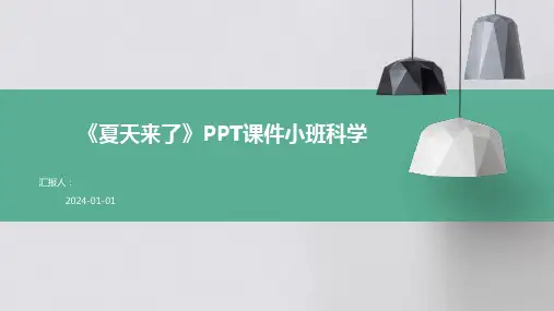 《夏天来了》PPT课件小班科学
