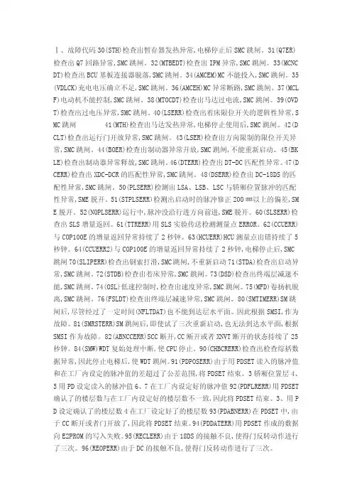 东芝CV330a故障码