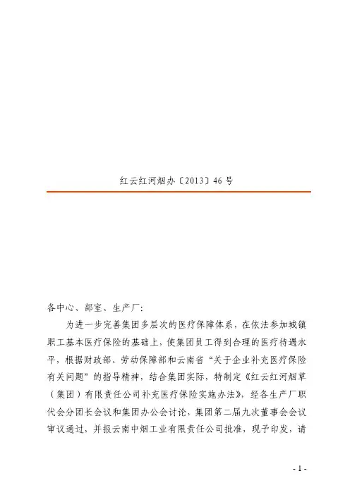 补充医疗保险实施办法