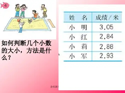 人教版四年级数学下册《小数的性质和大小比较》PPT课件