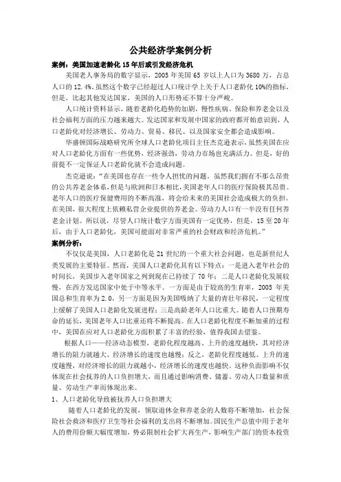 公共经济学案例分析