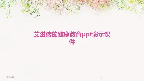 2024版艾滋病的健康教育ppt演示课件