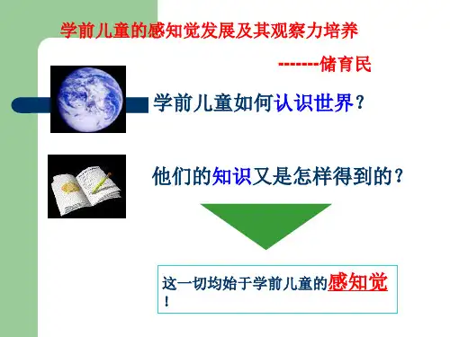 三章二节学前儿童的感知觉发展和观察力培养