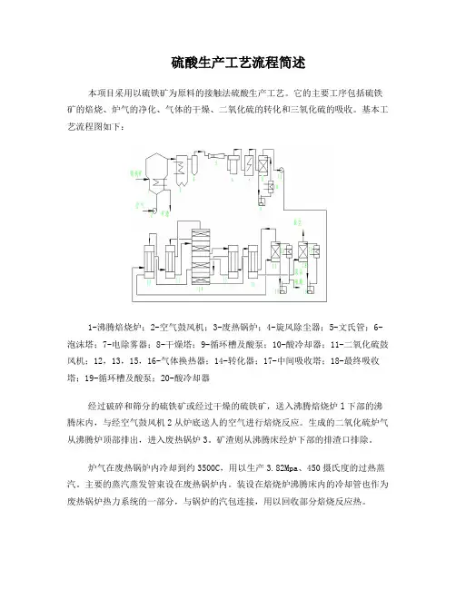 硫酸生产工艺流程(修改)