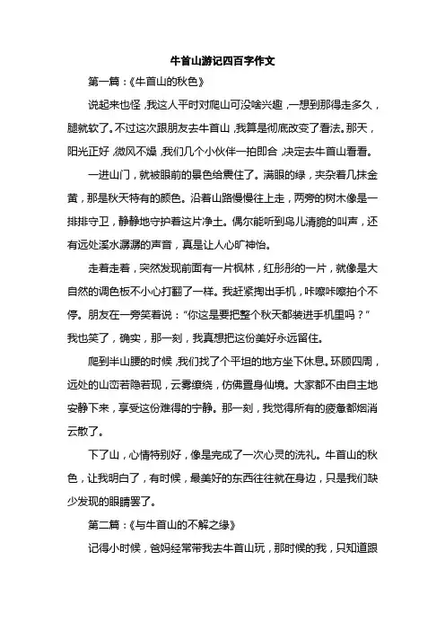 牛首山游记四百字作文