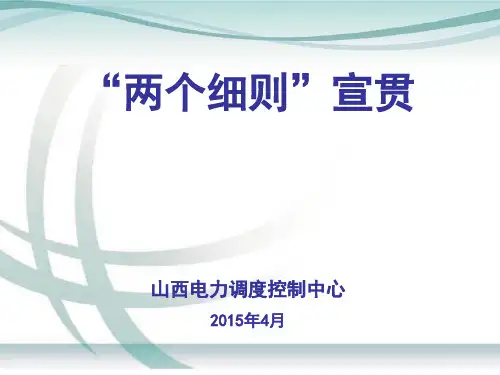 两个细则宣贯(2015-4-15)