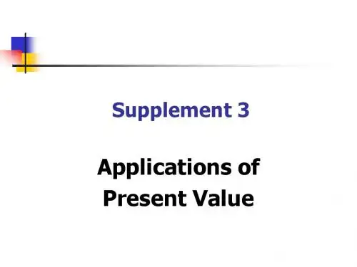 基础会计(英文版)(第二版)Supplement3 Applications of Present Value