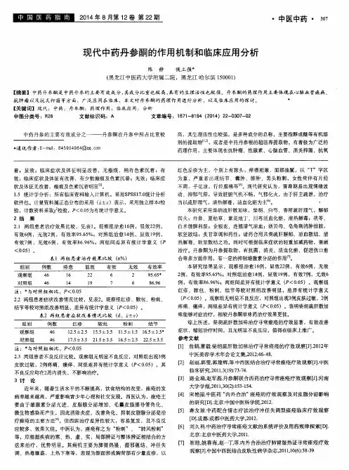现代中药丹参酮的作用机制和临床应用分析