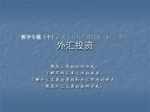 外汇投资ppt
