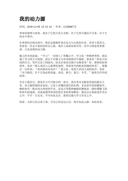 我的动力源