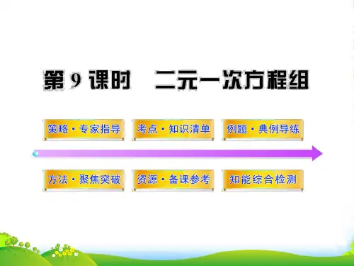 2023年湘教版数学七年级下册第一章《二元一次方程组复习》课课件