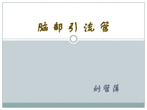 脑脑室引流管护理-1 PPT课件