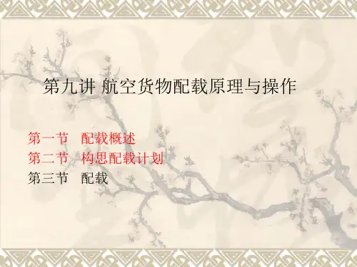 第九讲 航空货物配载原理与操作