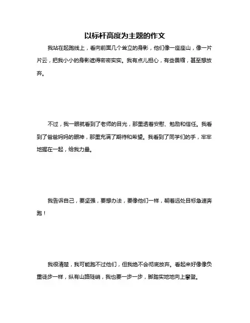 以标杆高度为主题的作文
