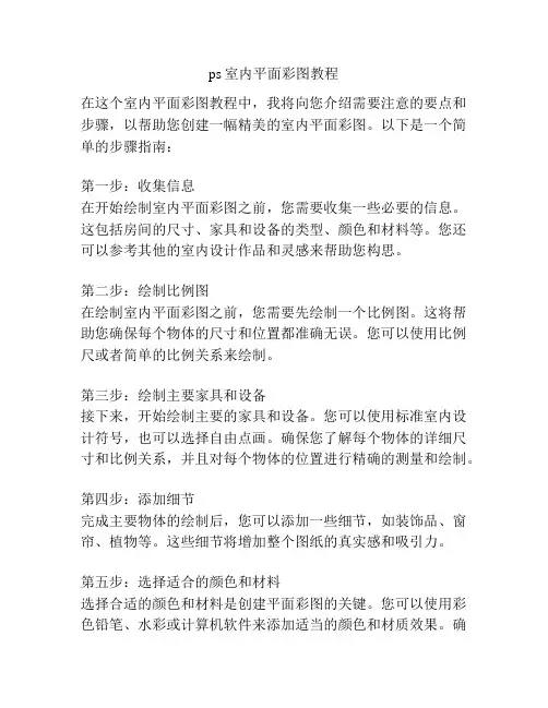 ps室内平面彩图教程