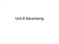 Unit 8 advertising