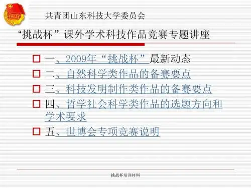 挑战杯培训材料